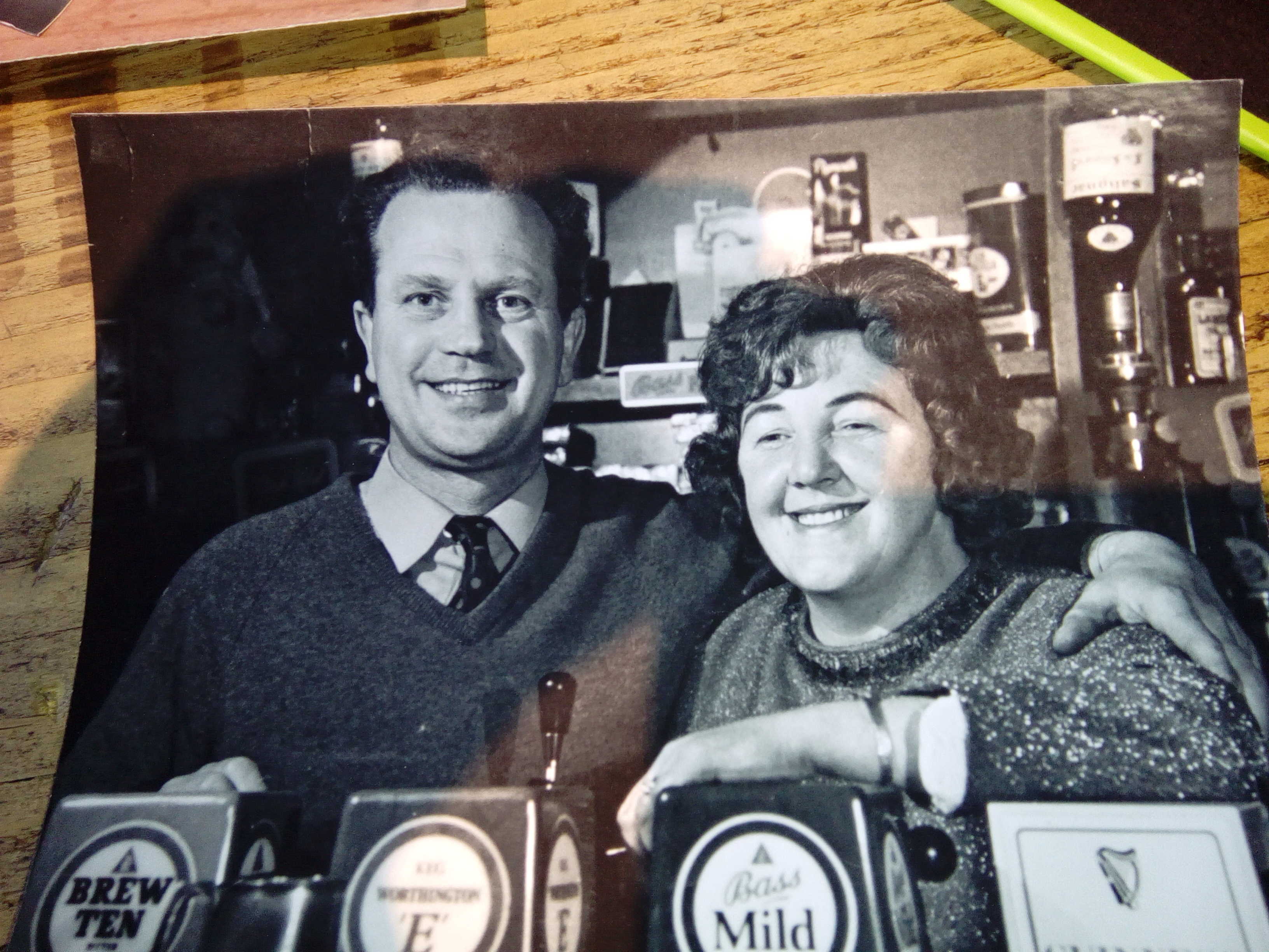 Above: Dennis and Peggie Bramley who ran The Moon from 1965 to 1982.